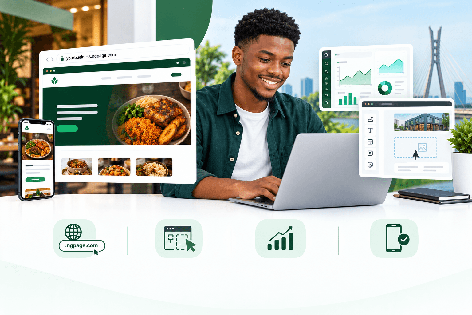 NGPage website builder preview